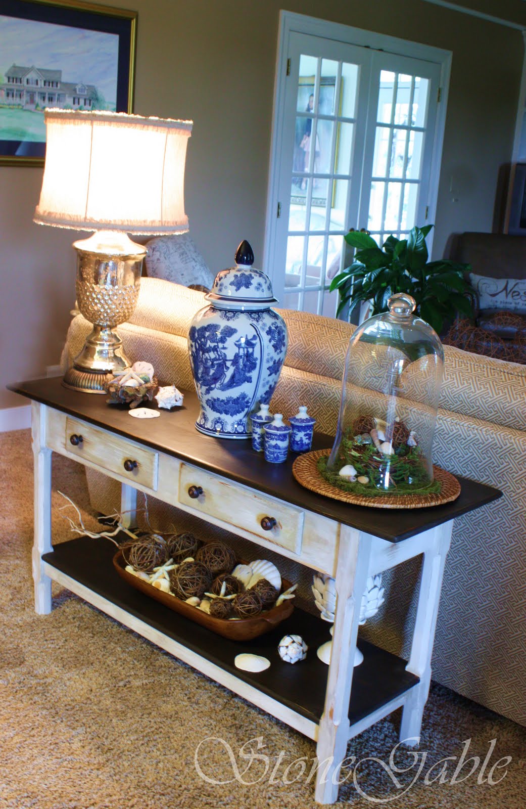 StoneGable Painted Sofa Table